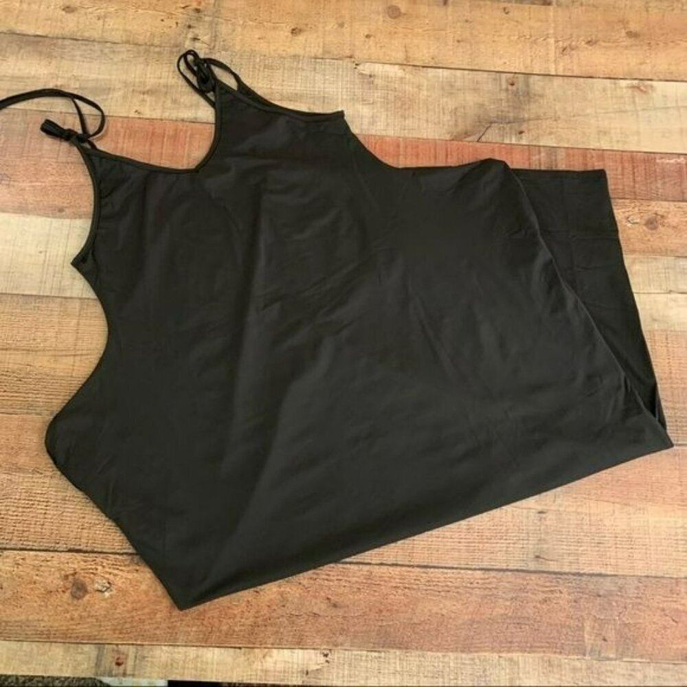 Chic boutique rose chic me black cami camisole tie straps maxi dress - M